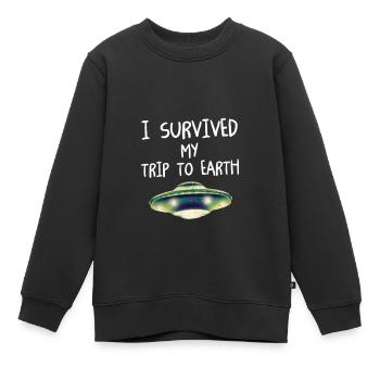 Alien Geschenk Außerirdische Ufo Area 51 Sci-fi - Kinder Premium Organic Sweatshirt - Schwarz - Vorne - AI Model Kid Female (0cm)