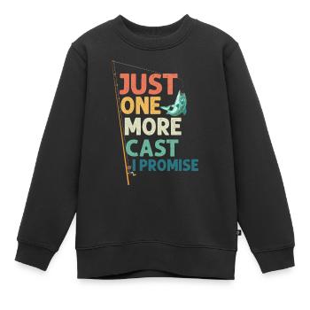 Juste un casting de plus que je promets pêcheur pêcheur - Sweat Premium enfant bio - noir - Devant - AI Model Kid Female (0cm)