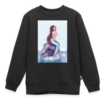 Meerjungfrau - Kinder Premium Organic Sweatshirt - Schwarz - Vorne - AI Model Kid Female (0cm)