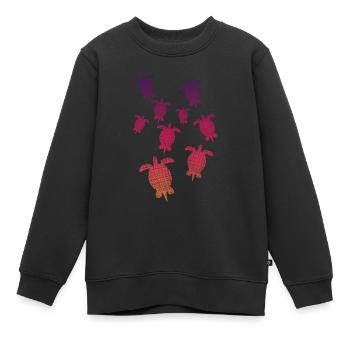 Schildkröten Turtle - Kinder Premium Organic Sweatshirt - Schwarz - Vorne - AI Model Kid Female (0cm)