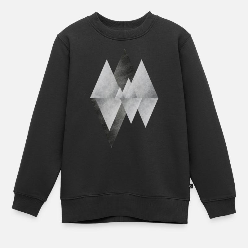 Montagnes - Sweat Premium enfant bio - noir