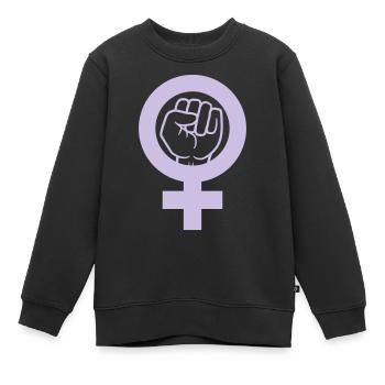 Rébellion Faust Symbole féministe - Sweat Premium enfant bio - noir - Devant - AI Model Kid Female (0cm)