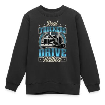LKW Fahrer - Kinder Premium Organic Sweatshirt - Schwarz - Vorne - AI Model Kid Female (0cm)