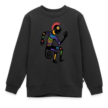 Kultur der Azteken und Mayas - Kinder Premium Organic Sweatshirt - Schwarz - Vorne - AI Model Kid Female (0cm)