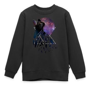 Space Cat - Space Animals Serie - Kinder Premium Organic Sweatshirt - Schwarz - Vorne - AI Model Kid Female (0cm)