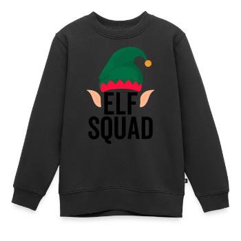 Escouade elfe - Sweat Premium enfant bio - noir - Devant - AI Model Kid Female (0cm)
