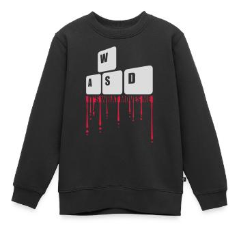 c’est ce qui m’émeut - Sweat Premium enfant bio - noir - Devant - AI Model Kid Female (0cm)