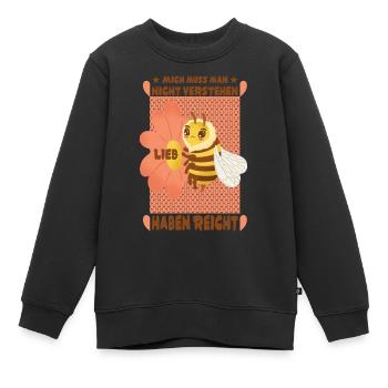 Kleine süße Honigbiene - Kinder Premium Organic Sweatshirt - Schwarz - Vorne - AI Model Kid Female (0cm)