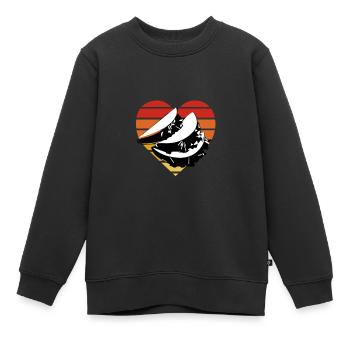 Tacos Liebhaber Retro Herz Design - Kinder Premium Organic Sweatshirt - Schwarz - Vorne - AI Model Kid Female (0cm)
