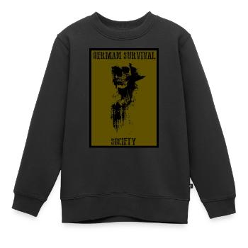 new project1 - Kinder Premium Organic Sweatshirt - Schwarz - Vorne - AI Model Kid Female (0cm)