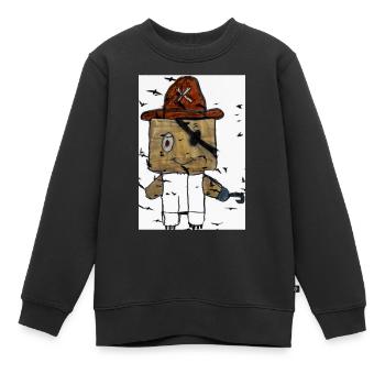 Pirat Ahoi - Kinder Premium Organic Sweatshirt - Schwarz - Vorne - AI Model Kid Female (0cm)