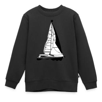 Segeln Segelschiff Segelsport Segler Segelboot - Kinder Premium Organic Sweatshirt - Schwarz - Vorne - AI Model Kid Female (0cm)