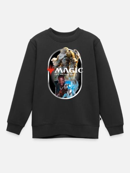 Magic: The Gathering Ajani Und Teferi Blaue Magie - Premium børne sweatshirt økologisk - sort