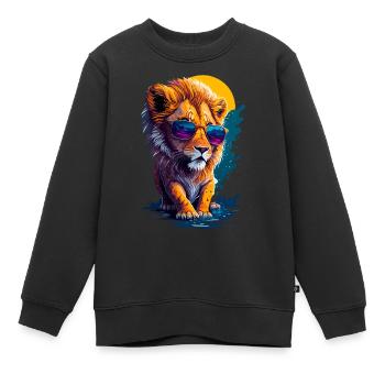 Niedlicher Babylöwe - Kinder Premium Organic Sweatshirt - Schwarz - Vorne - AI Model Kid Female (0cm)