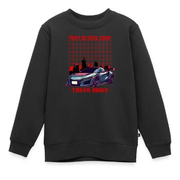 Tokyo Drive Soleil Levant - Sweat Premium enfant bio - noir - Devant - AI Model Kid Female (0cm)