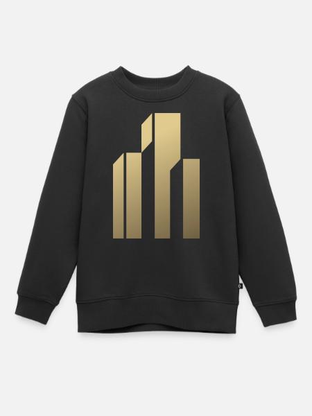 Logo de gratte-ciel - Sweat Premium enfant bio - noir