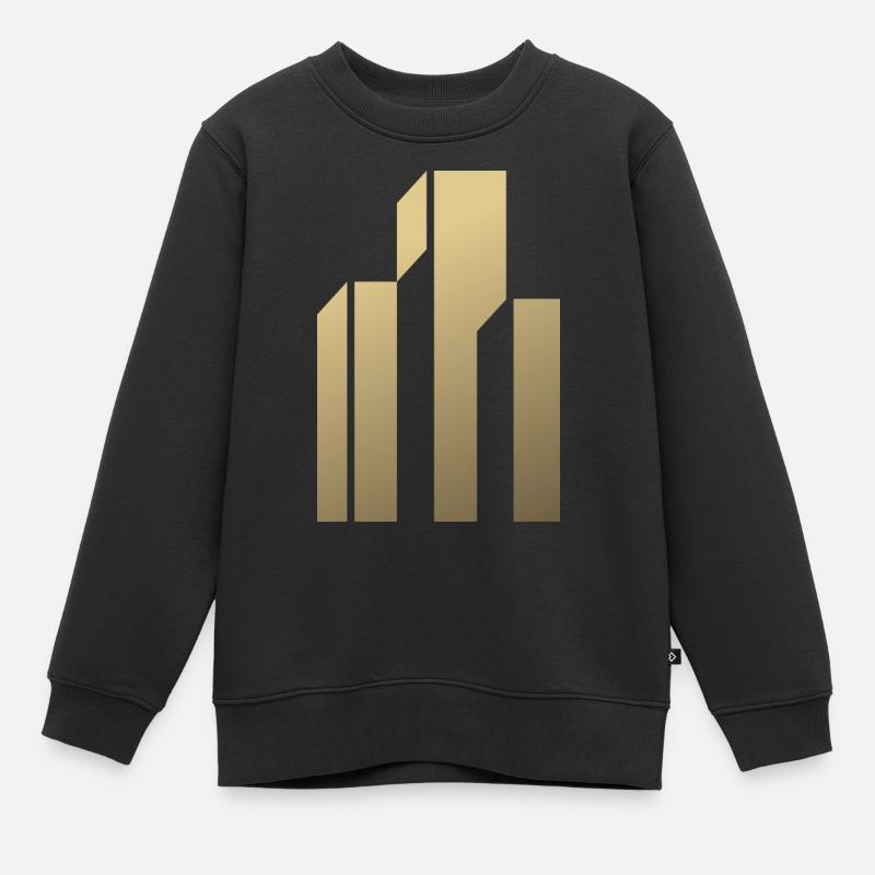 Logo de gratte-ciel - Sweat Premium enfant bio - noir