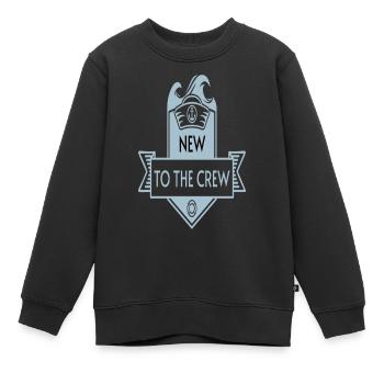 Nouveau dans l’équipage - Sweat Premium enfant bio - noir - Devant - AI Model Kid Female (0cm)