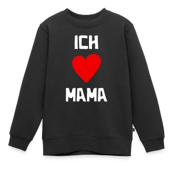Ich liebe Mama - Muttertag - Mutter - Baby - Kind - Kinder Premium Organic Sweatshirt - Schwarz - Vorne - AI Model Kid Female (0cm)