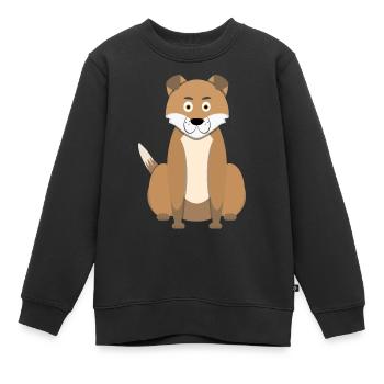 Cartoon Hund - Kinder Premium Organic Sweatshirt - Schwarz - Vorne - AI Model Kid Female (0cm)