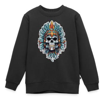 Maya / Haute Culture / Pérou / Calendrier Maya / Motif - Sweat Premium enfant bio - noir - Devant - AI Model Kid Female (0cm)