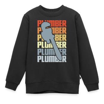 Installer Vintage Look - Kids Premium Organic Sweatshirt - black - Front - AI Model Kid Female (0cm)