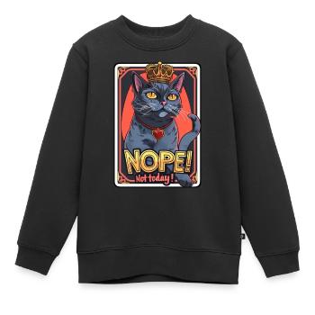 Kater hat keinen Bock - Kinder Premium Organic Sweatshirt - Schwarz - Vorne - AI Model Kid Female (0cm)