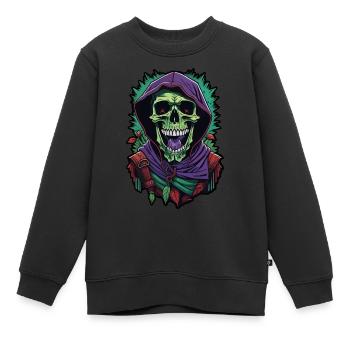 La mort dans le quartier - Sweat Premium enfant bio - noir - Devant - AI Model Kid Female (0cm)