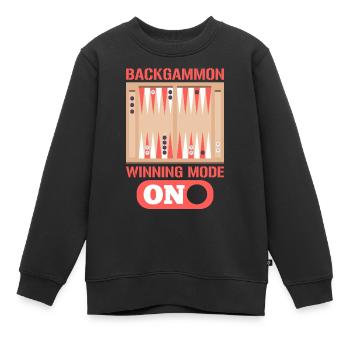 Backgammon Winning Mode On Board Gaming - Kinder Premium Organic Sweatshirt - Schwarz - Vorne - AI Model Kid Female (0cm)