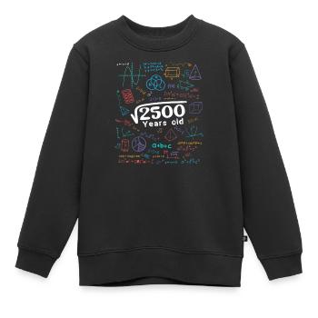 2500 ans de gribouillages mathématiques - Sweat Premium enfant bio - noir - Devant - AI Model Kid Female (0cm)