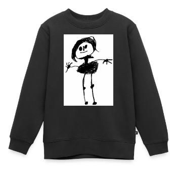 kinder zeichnung - Kinder Premium Organic Sweatshirt - Schwarz - Vorne - AI Model Kid Female (0cm)