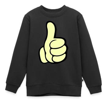 comme main - Sweat Premium enfant bio - noir - Devant - AI Model Kid Female (0cm)