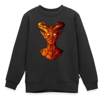 Devil - Kids Premium Organic Sweatshirt - black - Front - AI Model Kid Female (0cm)