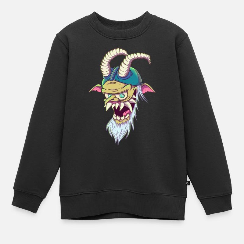Krampus - Sweat Premium enfant bio - noir