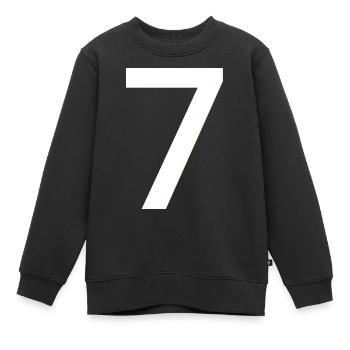 Millésime Sept - Sweat Premium enfant bio - noir - Devant - AI Model Kid Female (0cm)