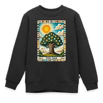 Le chêne - Sweat Premium enfant bio - noir - Devant - AI Model Kid Female (0cm)