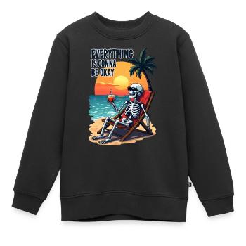 Alles wird gut - Kinder Premium Organic Sweatshirt - Schwarz - Vorne - AI Model Kid Female (0cm)