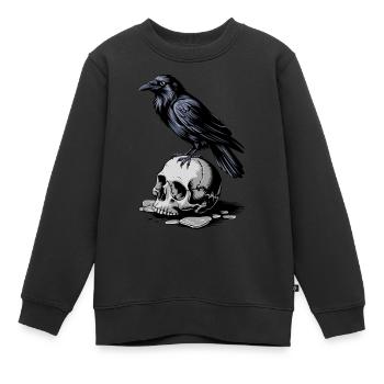 Gardien des ténèbres - Sweat Premium enfant bio - noir - Devant - AI Model Kid Female (0cm)
