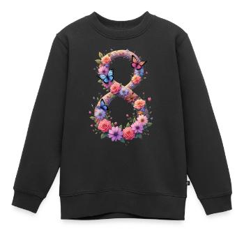 Frauentag: 8. Marsch gemeinsam für Stärke und Freiheit - Kinder Premium Organic Sweatshirt - Schwarz - Vorne - AI Model Kid Female (0cm)