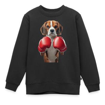 Beagle - Kinder Premium Organic Sweatshirt - Schwarz - Vorne - AI Model Kid Female (0cm)