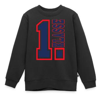 1. Klasse - Schulkind Klasse 1 - Kinder Premium Organic Sweatshirt - Schwarz - Vorne - AI Model Kid Female (0cm)