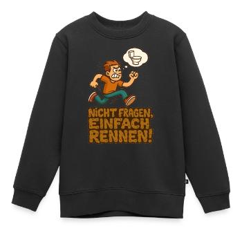 Klo Wc Stuhlgang Kinder Witzig Humor - Kinder Premium Organic Sweatshirt - Schwarz - Vorne - AI Model Kid Female (0cm)