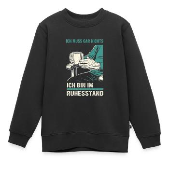 Grand-père Pension 2025 Petit-fils Cadeau Retraite Drôle - Sweat Premium enfant bio - noir - Devant - AI Model Kid Female (0cm)