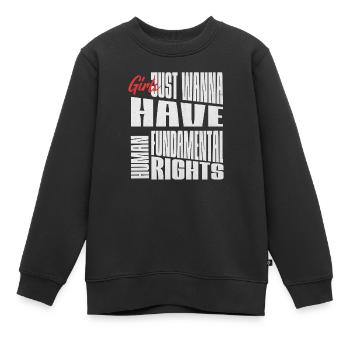 Fundamentale Frauenrechte Shirt - Kinder Premium Organic Sweatshirt - Schwarz - Vorne - AI Model Kid Female (0cm)