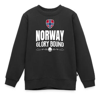 NORWEGEN-RUHM - Kinder Premium Organic Sweatshirt - Schwarz - Vorne - AI Model Kid Female (0cm)