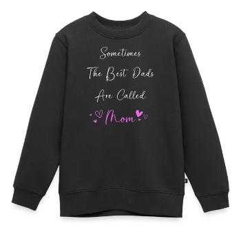 Maman célibataire Maman célibataire Maman célibataire - Sweat Premium enfant bio - noir - Devant - AI Model Kid Female (0cm)