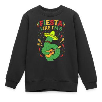 Fiesta Like I'm 6 Kaktus - Kinder Premium Organic Sweatshirt - Schwarz - Vorne - AI Model Kid Female (0cm)