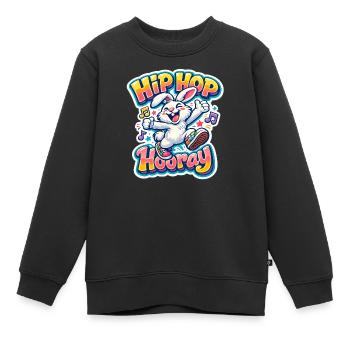 Hasenkinder - Kinder Premium Organic Sweatshirt - Schwarz - Vorne - AI Model Kid Female (0cm)