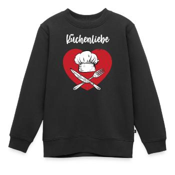 Küchenliebe Hobbykoch Leidenschaft Kochen Koch - Kinder Premium Organic Sweatshirt - Schwarz - Vorne - AI Model Kid Female (0cm)
