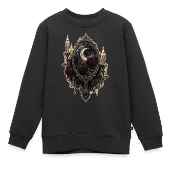 Gothic Spiegel mit Rosen und Kerzen - Kinder Premium Organic Sweatshirt - Schwarz - Vorne - AI Model Kid Female (0cm)
